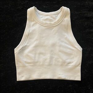 DSG White Sleeveless Crop Top